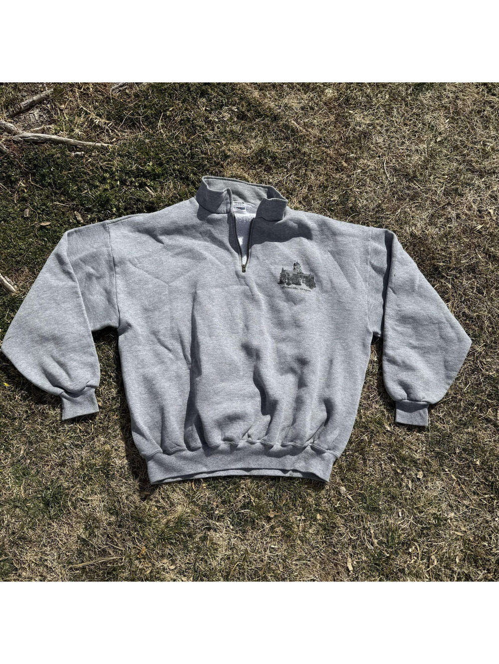 Vintage 90s Jerzees Super Sweats Oregon 1/4 Zip Pullover 2X
